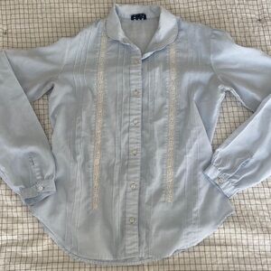 Vintage GAP eyelet embroidered button down blouse